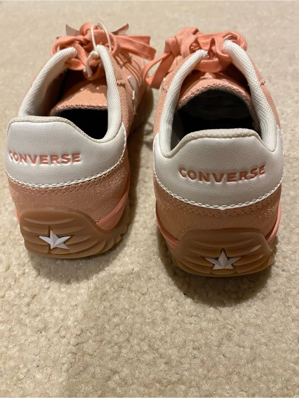 Converse Women's Peach Suede Low-Top Sneakers